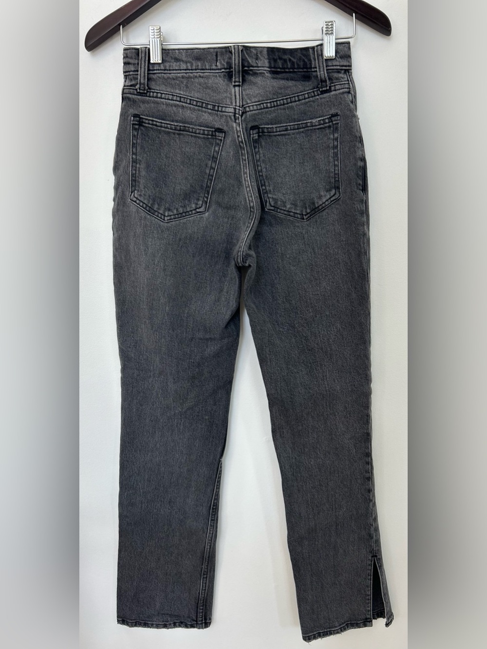 Abercrombie Straight Leg Jeans Dark Gray High Rise Women’s 25 Like New - Picture 3 of 6